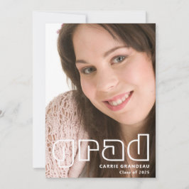 Retro moderno | Invitación de Photo Grad