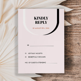 Retro Moderno Rubor Terracota negro y blanco RSVP