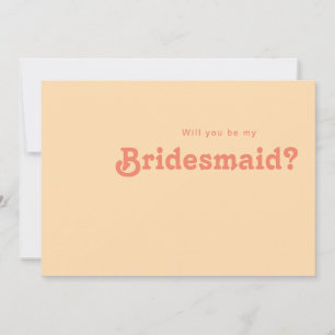 Retro moderno   Tarjeta de propuesta de la dama de