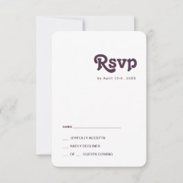 Retro moderno | Tarjeta RSVP de bordes redondeados