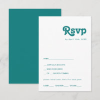 Retro moderno | Tarjeta RSVP de selección de menú
