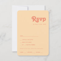 Retro moderno | Tarjeta RSVP de selección de menú 