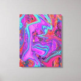 Retro morado, azul y Naranja Resumen de arte líqui