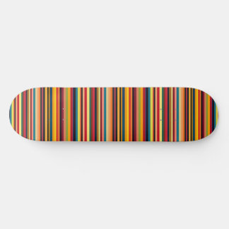 Retro Multicolour Stripe Modern Skateboard Deck