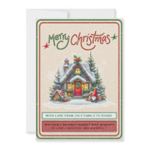 🎄Retro Navidad Casa de Nieve Acogedora