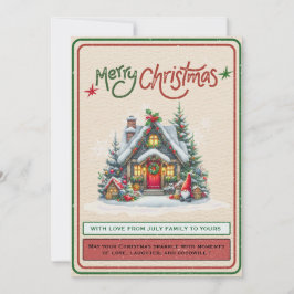 🎄Retro Navidad Casa de Nieve Acogedora