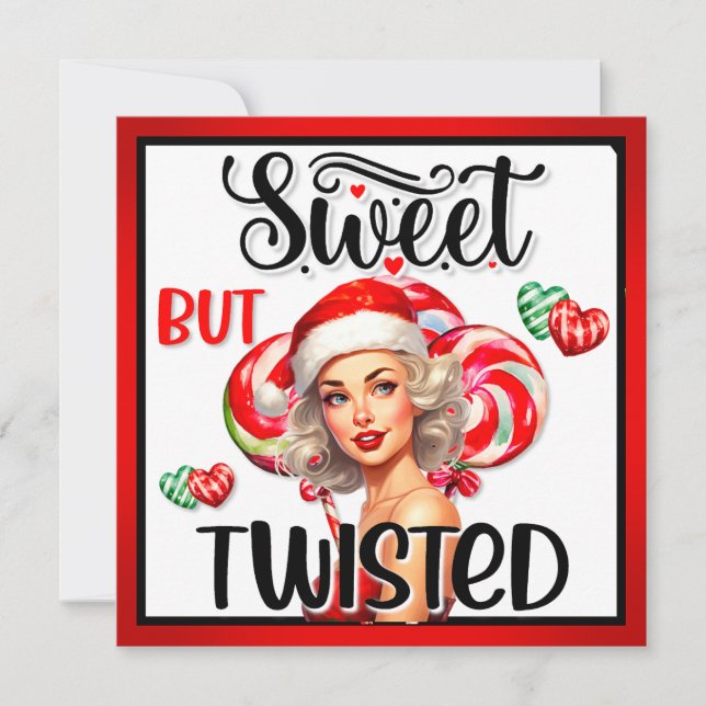 Retro Navidad Dulce y Retorcida Pinup (Anverso)