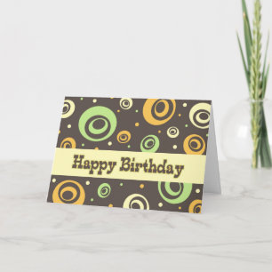 Retro Negocios Desde Tarjeta De Cumpleaños De Grup