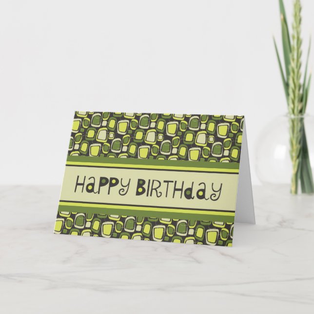 Retro Negocios Desde Tarjeta De Cumpleaños De Grup (Anverso)