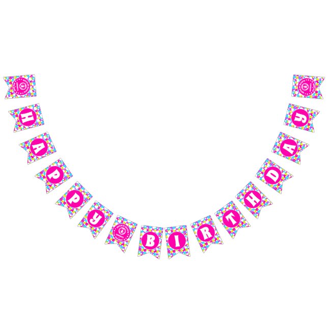 Retro Neon Reina De Corazones Banderas De Bunting (Todo)