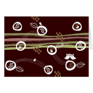 Retro Ows Family Cute Whimsical Stripes Nest Diver