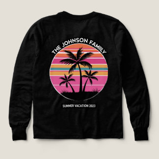 Retro Palm Tree Sunset - Family Vacation 2023 Desi