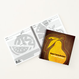 Retro perla receta de un libro de cocina personal 