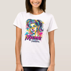 Retro Personalizado Mama Pop Art (18) Camiseta
