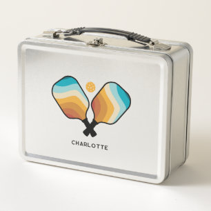 Retro Pickleball Paddle & Ball Nombre personalizad