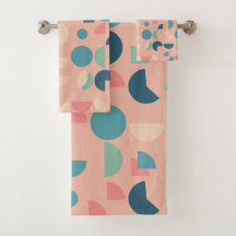 Retro Pink Colorful Moderno Tribal Geométrica