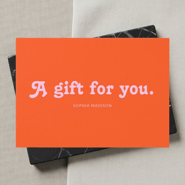 Retro Playful Minimalist Pink Orange Certificate (Subido por el creador)