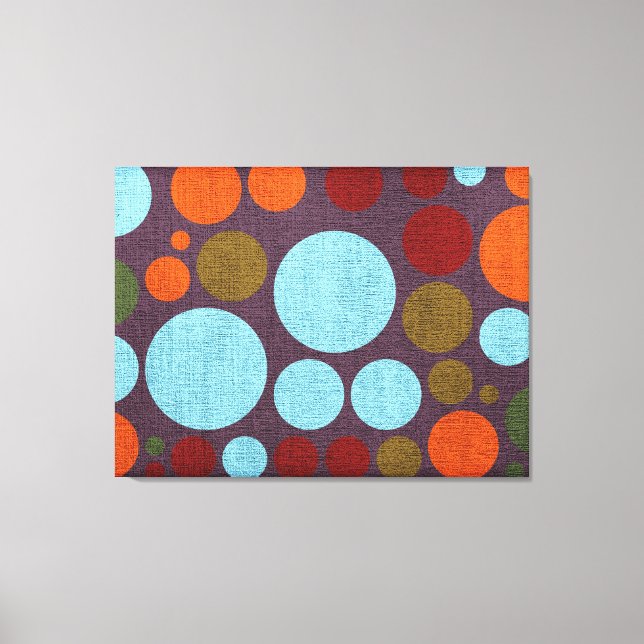 Retro Polka Dot Pintado Lienzo #2 (Anverso)