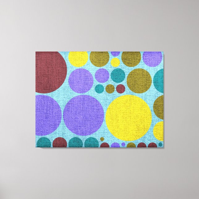 Retro Polka Dot Pintado Lienzo #3 (Anverso)