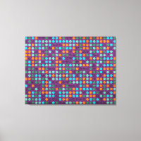 Retro Polka Dot Pintado Lienzo #4