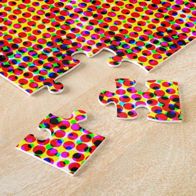 Retro Pop Art Mandala Jigsaw Puzzle (Lado)