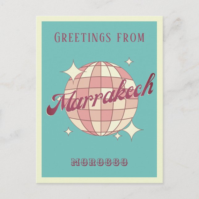 Retro postal de Marrakech (Anverso)