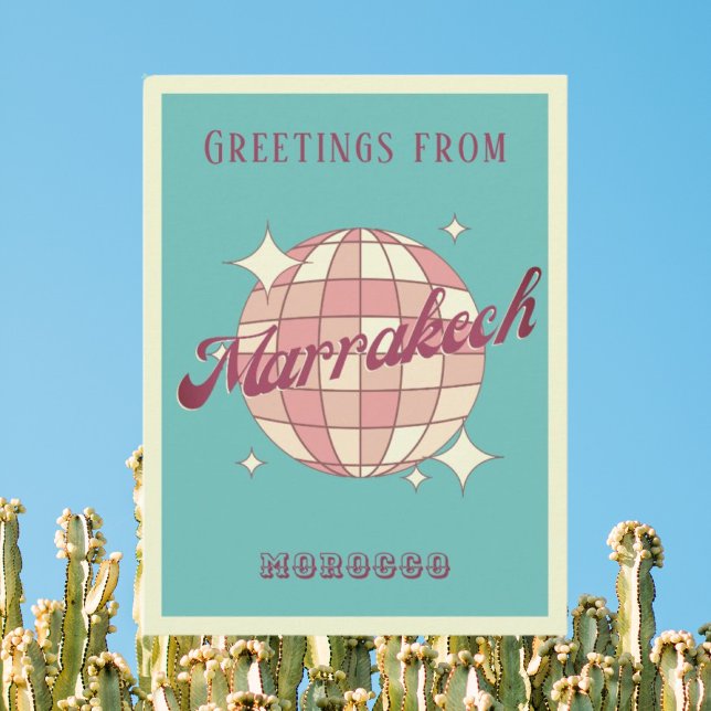 Retro postal de Marrakech (Subido por el creador)