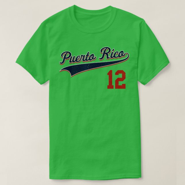 Retro Puerto Rico Beisbol Jersey Boricua (Diseño del anverso)