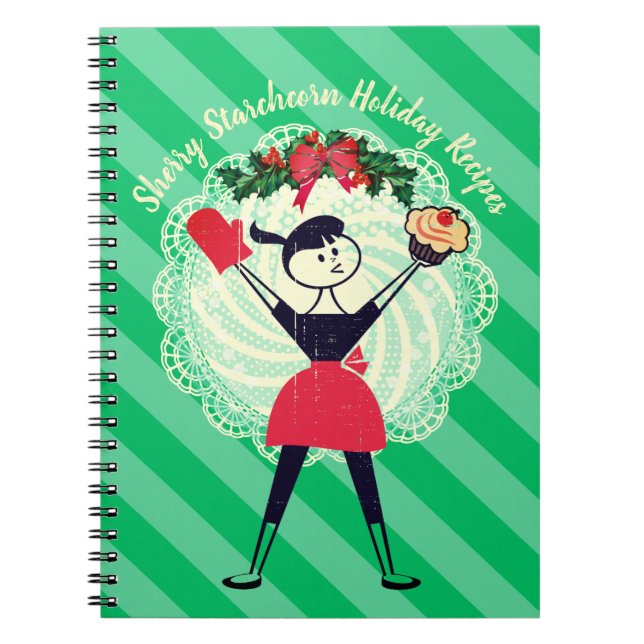 Retro quequitos chica panadería receta de cuaderno (Frente)