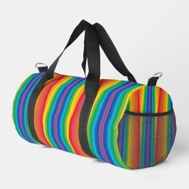 Retro Rainbows Pequeña Bolsa de Duffel (Esquina derecha)