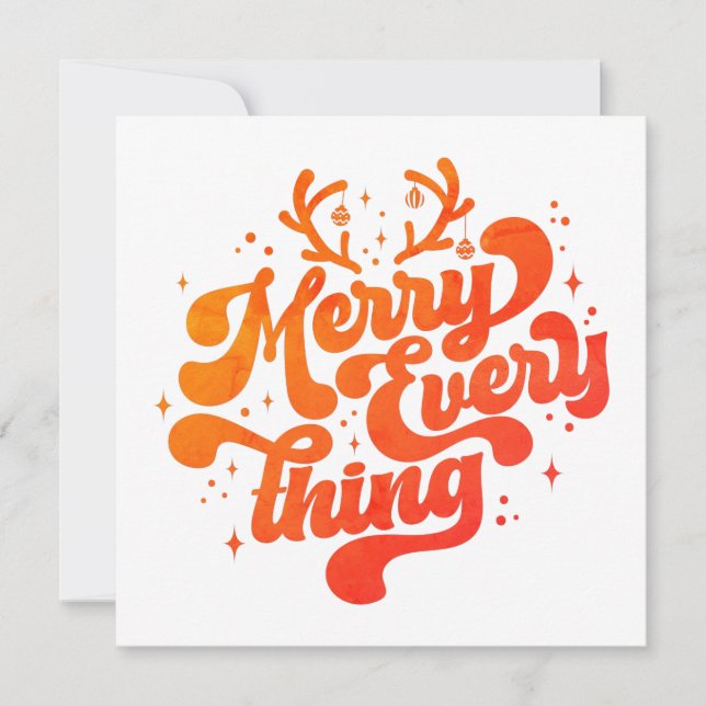 Retro Red White Feliz todo Feliz Navidad (Anverso)