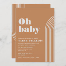 Retro Resumen Baby Shower | Invitación