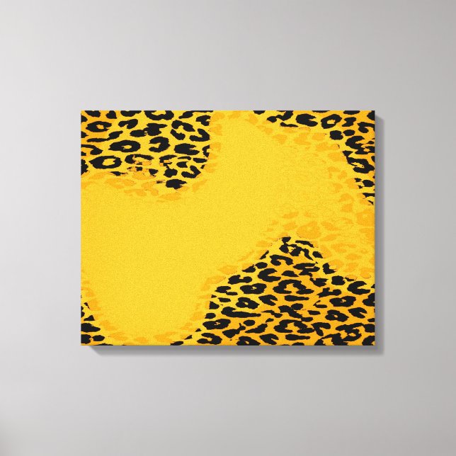 Retro Resumen Piel de impresión Leopardo (amarillo (Anverso)