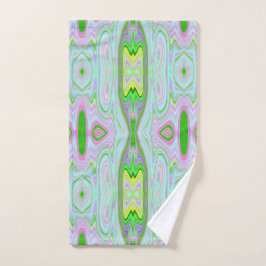 Retro Resumen Rosa, Lime Green y Aqua Pattern