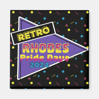 Retro Rhodes Pride Days 2024 imán