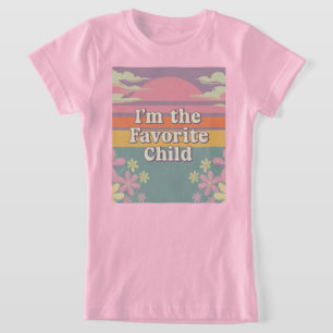Retro Rosa Soy La Camiseta Favorita De Los Niños C