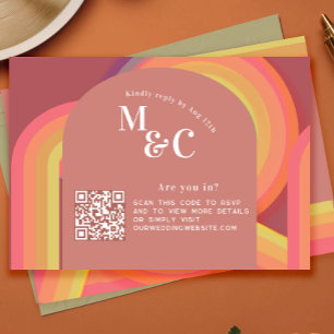 Retro RSVP con código QR