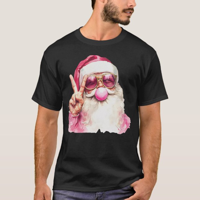 Retro Santa Navidades con camiseta de burbujas (Anverso)