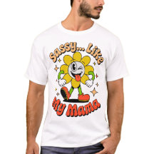 Retro Sassy Como Mi Mamá Camiseta De Dibujos Diver