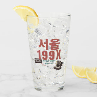 Retro Seoul 199X Glass Mug – Street Vibes Edition