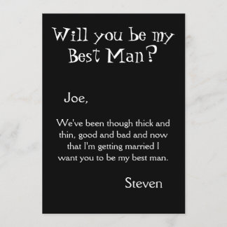 Retro Serás Mi Mejor Invitación Hombre