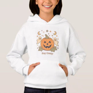 Retro Stay Creepy Pumpkin & Cute Ghosts Halloween