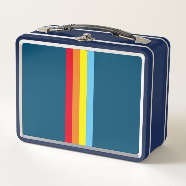 Retro Stripes Lunchbox Metalizado (Navy Blue Multi (Anverso)