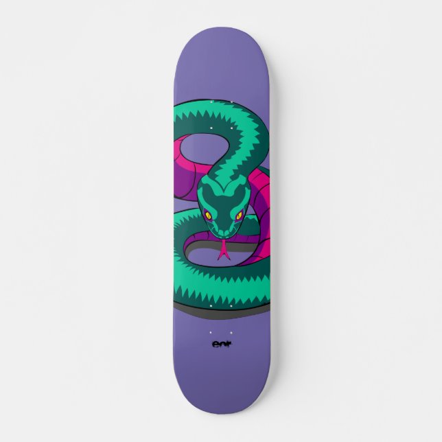 Retro Style Snake Skateboard Design (Anverso )