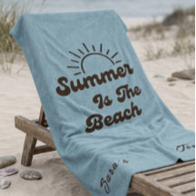 Retro Summer es la Toalla de Playa Personalizada