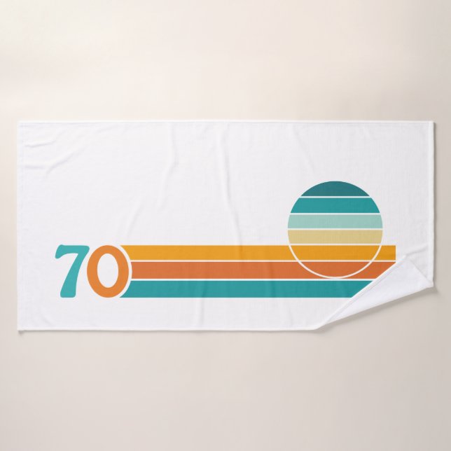Retro Sunset 70 (Toalla de baño)