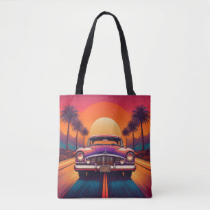 Retro Sunset Drive con la Bolsa de Toques de Auto