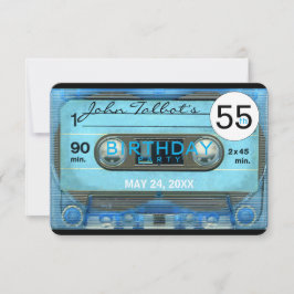 Retro T4 Audiotape 55ª invitación de fiesta de cum
