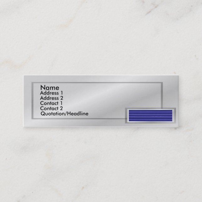 Retro - Tarjeta de perfil de obturador azul (Anverso)