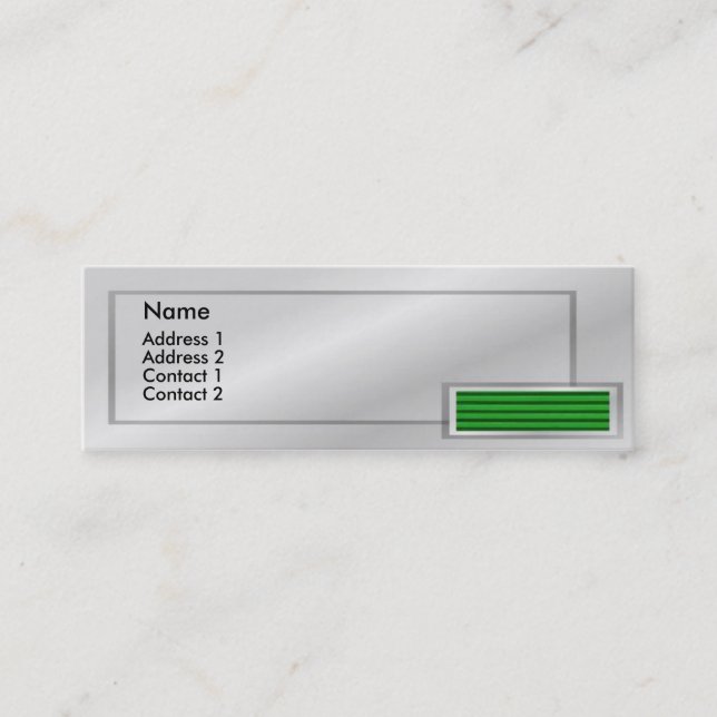 Retro - Tarjeta de perfil de obturador verde (Anverso)